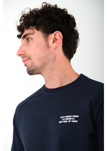 Cafe Regular Fit Sweatshirt Erkek - Lacivert fiyatları