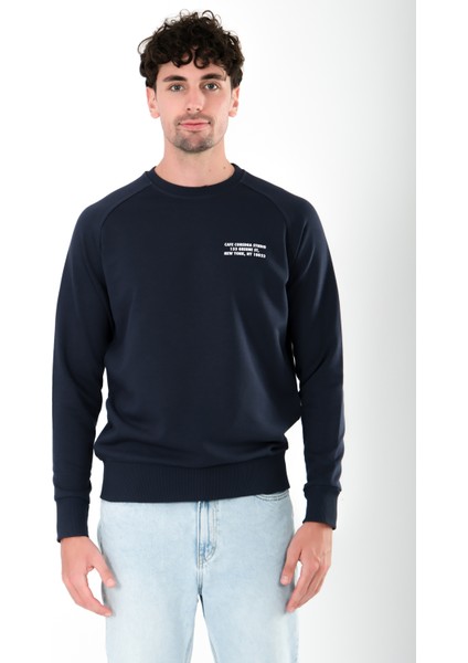 Cafe Regular Fit Sweatshirt Erkek - Lacivert fırsatları