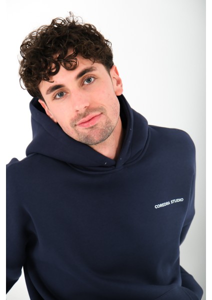 Anxiety Oversize Fit Hoodie Erkek - Lacivert fiyatları