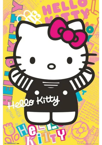Çocuk Odaları Için Hello Kitty Tasarımlı Duvar Posteri fiyatları