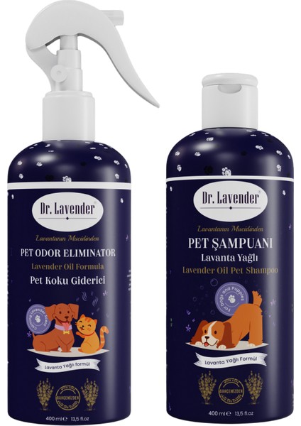 Parazit Önleyici Köpek Şampuanı 400 Ml+Pet Koku Giderici 400 ml