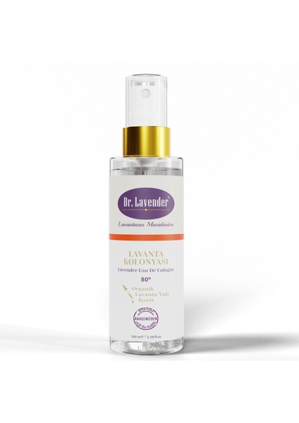 Lavanta Yağlı Kolonya 80° Sprey 100 ml Doğal Saf Lavanta Yağı Kolonyası