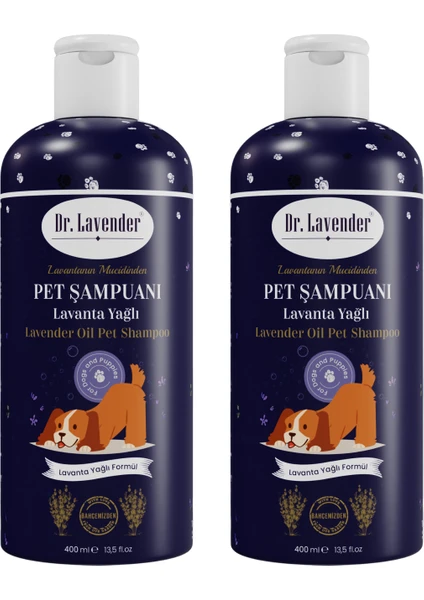 Gallipoli Lavender Lavanta Yağlı Pet Şampuanı 400 ml x 2 Adet