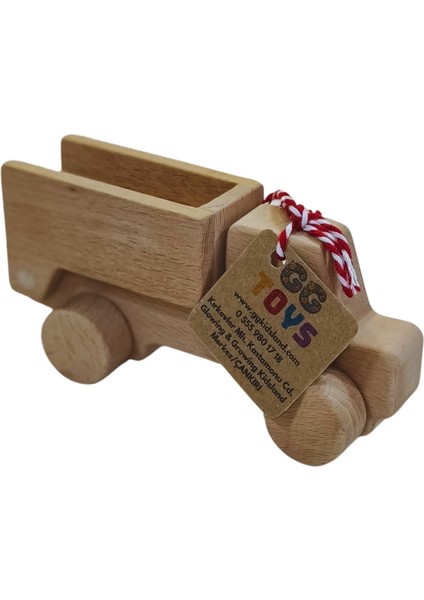 Gg Toys - Montessori Doğal Ahşap Tekerlekli Oyuncak - Damperli Kamyon fırsatları