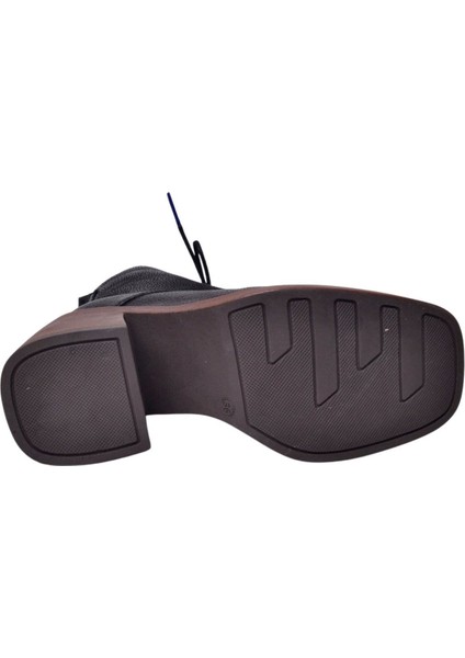 D24KB-4615 Siyah Kadın Deri Bot indirimleri