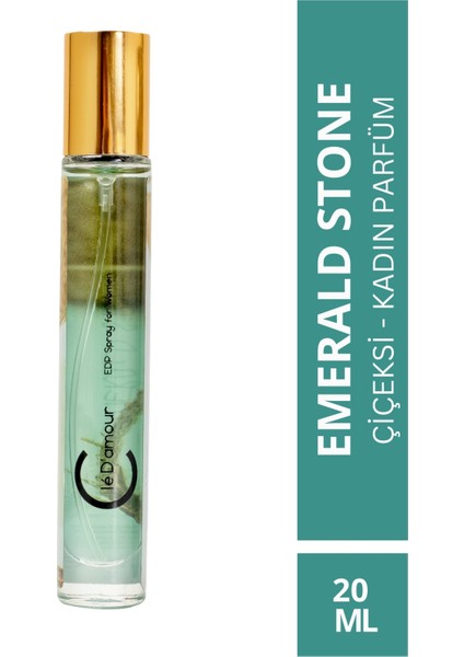 Cle D'Amour Emerald Stone (Gurme/Çiçeksi) Women - Kadın Parfüm 20 ml - Vegan