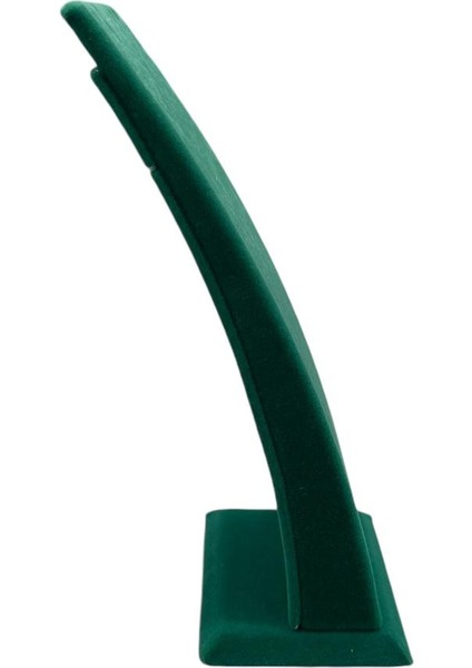 Yerli Üretim Süet Kumaş Yeşil Renk Ayaklı 17/8,5 cm Kolye Sergileme Dekoru modelleri
