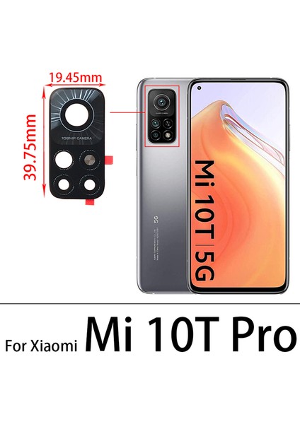 Xiaomi Mi1 0t Pro Arka Kamera Camı Lens Yapışkanlı