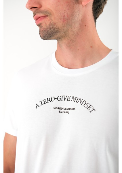 Zero Give Regular Fit T-Shirt Erkek - Beyaz