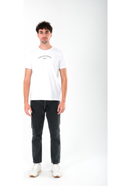 Zero Give Regular Fit T-Shirt Erkek - Beyaz