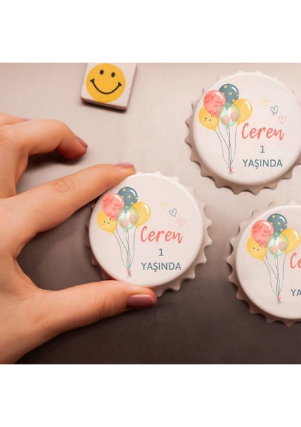 Isme Özel Baskılı Doğum Günü Açacak Magnet 10 Adet