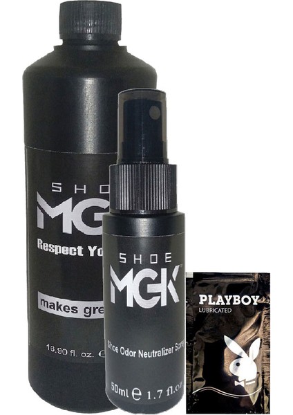 Shoe Mgk 500 ml Ayakkabı Temizleyici Sprey ile 50 ml Ayakkabı Koku Giderici Sprey + Hedi.ye JELBERIK:0007