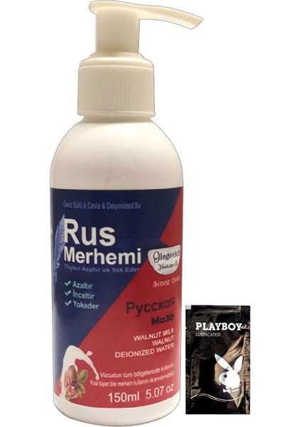 Blue 150 ml Cevizli & Ceviz Sütlü Rus Merhemi Tüy Dökücü Krem + Armağan