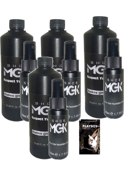 Shoe Mgk 4 Tane 500 ml Ayakkabı Temizleyici Sprey ile 50 ml Ayakkabı Koku Giderici Sprey + Hedi.ye JELBERIK:0351