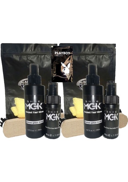 Shoe Mgk 2 Ad. 150 ml Ayakkabı Temizleyici Sprey Yanında 50 ml Ayakkabı Koku Giderici Sprey - Bez ile Fırça + Hedi.ye JELBERIK:0294