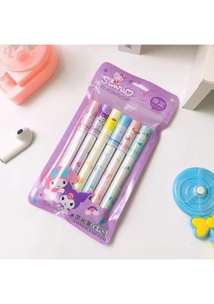 Hello Kitty Friends 6'lı Fosforlu Kalem