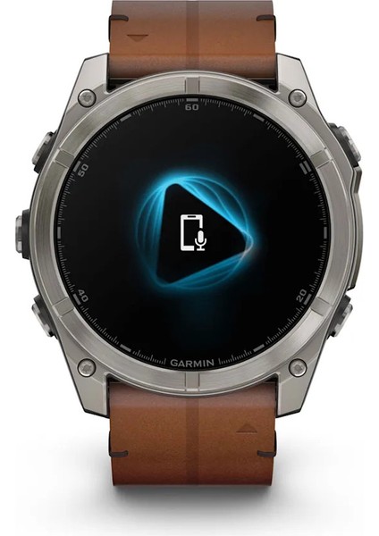 Fenix 8 – 51MM Amoled Sapphire Karbon Gri Dlc, Deri Kayışlı