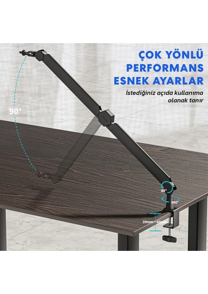 BM66 Profesyonel Masaüstü Mikrofon Standı