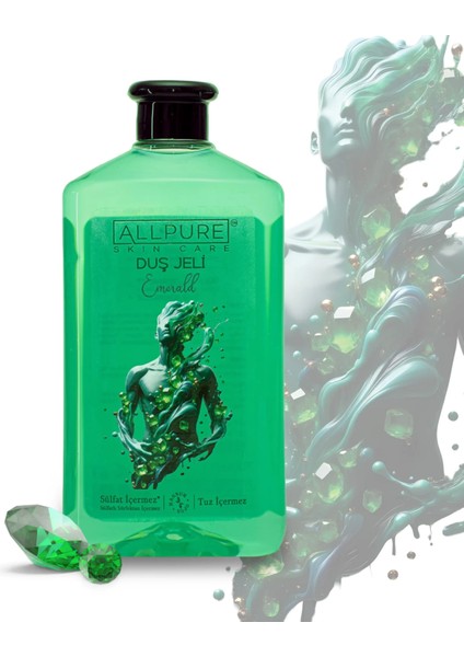 Duş Jeli Emerald (700 Ml Esrarengiz Mistik Kokusu İle Tazelik - Sülfat /Tuz Içermez)-Aile Boyu