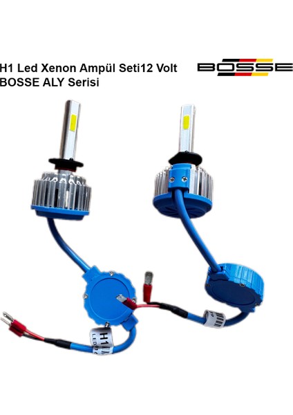 H1 Led Xenon Far Ampül Set Şimşek Etkili Bosse Aly Serisi 12 Volt