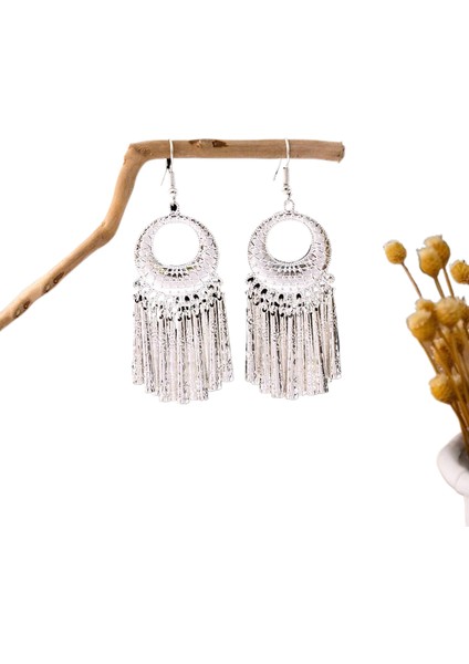 Miao Küpeleri, Etnik Azınlık Turistik Küpeleri, Bohem Uzun Yapraklı Püskül Küpeler (Yurt Dışından)