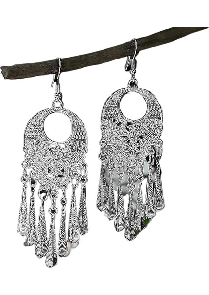 Miao Küpeleri, Etnik Azınlık Turistik Küpeleri, Bohem Uzun Yapraklı Püskül Küpeler (Yurt Dışından)