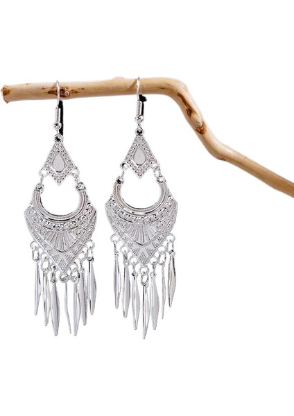 Miao Küpeleri, Etnik Azınlık Turistik Küpeleri, Bohem Uzun Yapraklı Püskül Küpeler (Yurt Dışından)