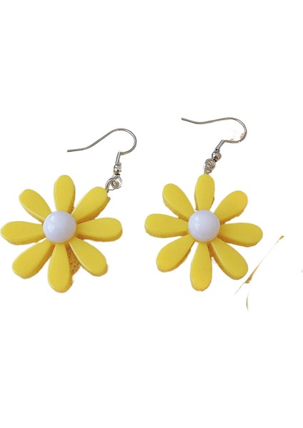 Kore Tarzı Kamelya Tarzı Delinmemiş Küpe Inci Çiçek Dama Tahtası Elmas Küpe Kadınlar Için (Yurt Dışından)