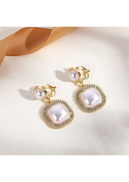 Delici Olmadan Üçgen Püskül Kulak Klipsi, Üst Düzey Niş Edebi Retro Bayan Kulak Asılı Hafif Lüks Yüksek Kaliteli Küpeler (Yurt Dışından)