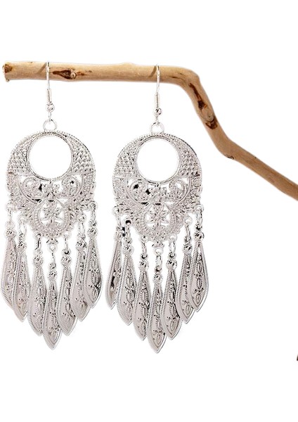 Miao Küpeleri, Etnik Azınlık Turistik Küpeleri, Bohem Uzun Yapraklı Püskül Küpeler (Yurt Dışından)