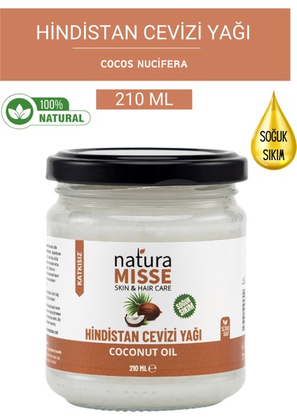 Hindistan Cevizi Yağı 210 Ml (Soğuk Sıkım)