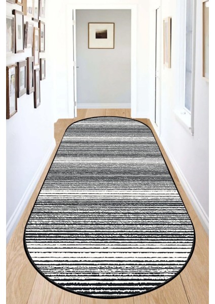 Slide Dark Oval Dekoratif Halı Djt 80 x 120