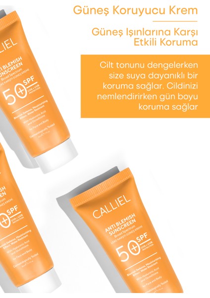 Leke Karşıtı Tüm Ciltler İçin Yüksek Korumalı 50 SPF Güneş Kremi Glutatyon Etkili 50 ML