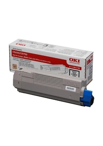 Okı 43865740 Siyah Black Orjinal Toner C5650 / C5750