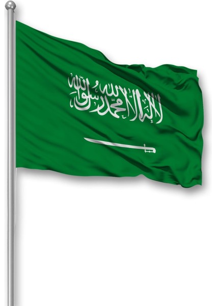 Suudi Arabistan Ülke Bayrağı 1. Kalite Raşel Kumaş 400x600 Cm