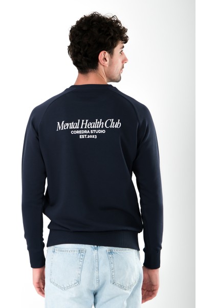 Mental Health Club Regular Fit Sweatshirt Erkek - Lacivert