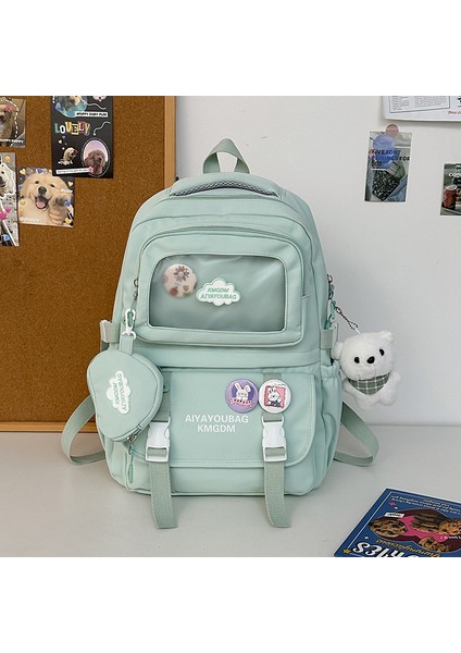 Yumuşak Kız Rahat Okul Çantası Kızlar Sevimli Ortaokul Öğrencisi Sırt Çantası Hafif Üniversite Öğrencisi Sırt Çantası (Yurt Dışından)