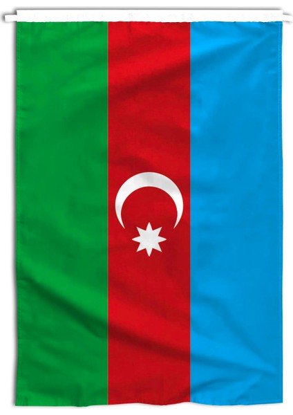 Azerbaycan Ülke Bayrağı 1. Kalite Raşel Kumaş 400x600 Cm