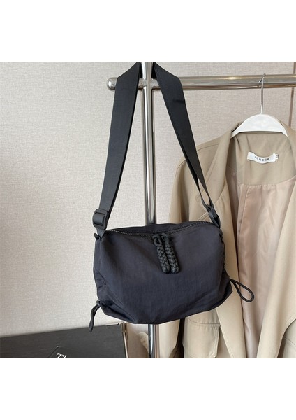 Kanvas Çanta Kadın Büyük Kapasiteli 2024 Yeni Rahat Çok Yönlü Banliyö Omuz Crossbody Çanta Hafif Seyahat Çantası (Yurt Dışından)