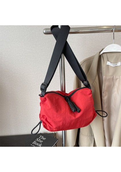 Kanvas Çanta Kadın Büyük Kapasiteli 2024 Yeni Rahat Çok Yönlü Banliyö Omuz Crossbody Çanta Hafif Seyahat Çantası (Yurt Dışından)