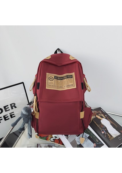 Sırt Çantası Erkek Büyük Kapasiteli Ortaokul Öğrencisi Sırt Çantası Moda Üniversite Öğrencisi Çift Sırt Çantası Bilgisayar Çantası (Yurt Dışından)