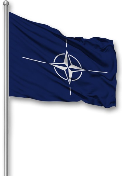 Nato Bayrağı 1. Kalite Raşel Kumaş 600x900 Cm