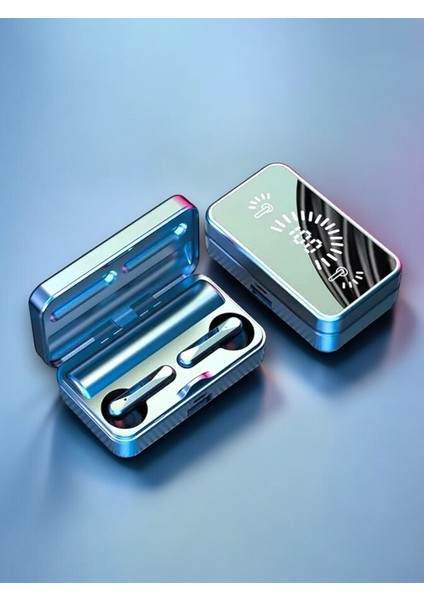 Tüm Telefonlarla Uyumlu Dijital Ekranlı Ayna Tasarımlı Bluetooth Kulaklık