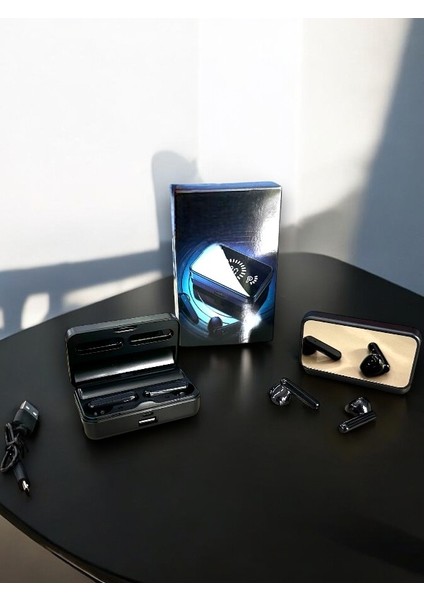 Tüm Telefonlarla Uyumlu Dijital Ekranlı Ayna Tasarımlı Bluetooth Kulaklık fırsatları