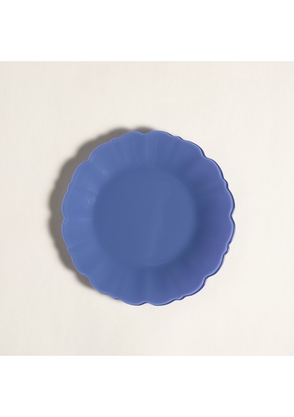 Balat Cam Pasta Tabağı 21X21X2 cm Mavi