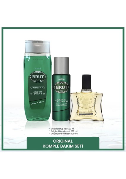 Erkek Bakım Seti Parfüm Edt 100 ml, Deodorant 200 ml, Duş Jeli 500 ml