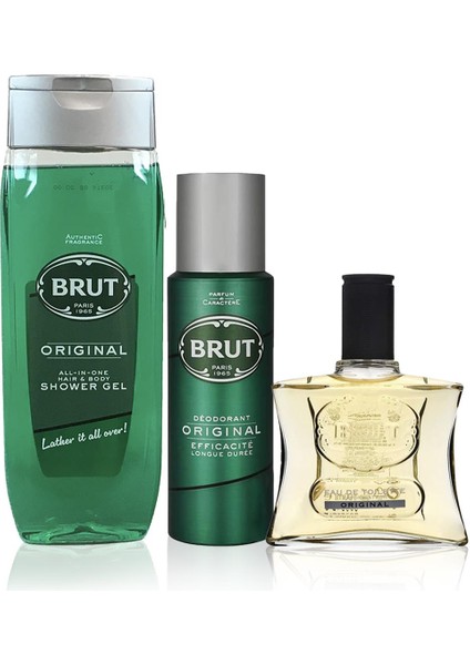 Erkek Bakım Seti Parfüm Edt 100 ml, Deodorant 200 ml, Duş Jeli 500 ml