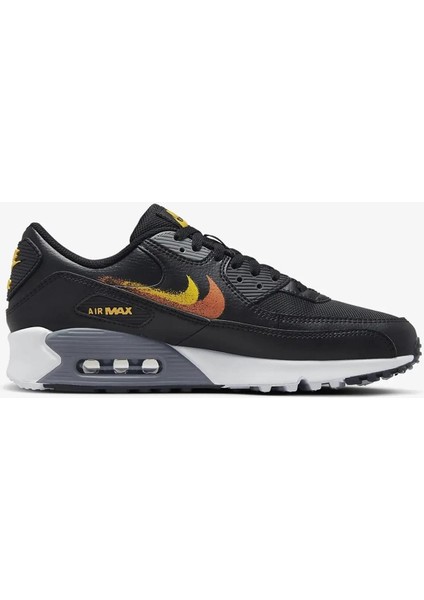Air Max 90 Leather Sneaker Erkek Gerçek Deri Siyah Günlük Spor Ayakkabı
