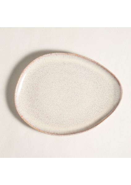 Fonte Stoneware Yemek Tabağı 31X24X3 cm Turuncu