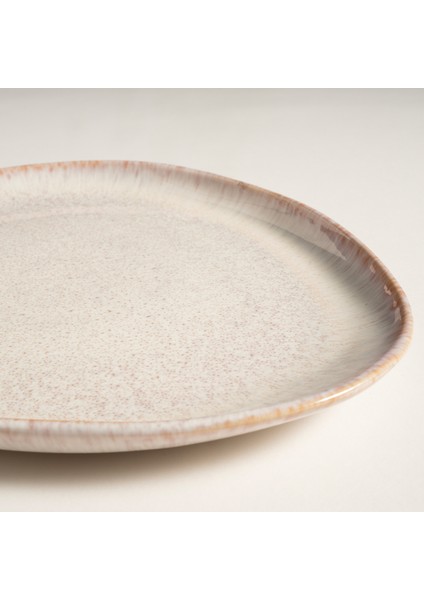 Fonte Stoneware Yemek Tabağı 31X24X3 cm Turuncu